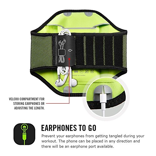 Fascia Braccio, Spigen Velo Braccio Sportiva Universale per Jogging Palestra Running con Cinturino Regolabile per iPhone 8/7/6S/6/SE/5S/5, Samsung Galaxy S8/ S7 etc Fascia da Braccio - SGP11198