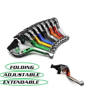 Open Throttle Racers Hyosung GT250R/ GT650R Compatible 6 Steps adjustable, Foldable and Extendable brake & Clutch levers Black