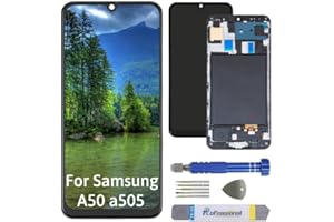 Int'x Full INCELL Display für Samsung A50 A505 LCD Bildschirm Ersatz Touchscreen mit Werkzeug Schwarz mit Rahmen Hohe Qualität