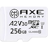 AXE MEMORY 256GB microSDXC Memory Card + SD Adapter with A2 App Performance, V30, UHS-I U3, 4K