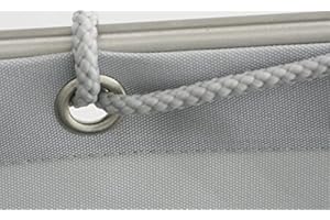 Floracord 12-90-30-07 Hochwertige Balkonumrandung aus Polyesterstoff 90 x 300 cm mit Zubehör montagefertig, silbergrau