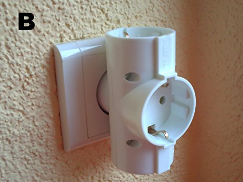 SolPortalHome 3-Fach Multisteckdose für Schuko und Eurostecker senkrecht weiß - 2