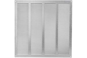 EUROPLAST 400x400mm Griglia di Ventilazione con Zanzariera - Griglie D'Aerazione in Metallo - Acciaio Zincato