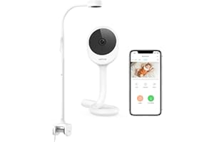 NETVUE Baby Monitor e Supporto 4 in 1, 1080P Baby Monitor Video e Audio con App Gratuita, Visione Notturna, Audio Bidirezionale, Analisi del sonno, Ninna nanna, Rilevamento delle lacrime e Movimento