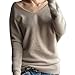 Produktbild Strung Mode Damen Winter Fledermaus Ärmel Sweatshirt Solide Strickpullover Pullover Frauen Casual Pullover Tops Bluse V-Ausschnitt Kapuze Patchwork Jumper Kapuze Kapuzenpulli Kapuzenpullover