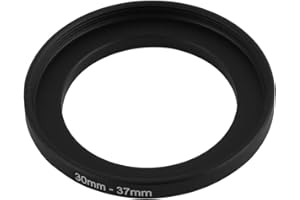 UXCELL sourcingmap Aluminum 30mm-37mm Camera Step Up Filter Adapter Ring, Camera Filter Lens 30mm Male 37mm Female Stepping Up Filter Ring for Digital DSLR SLR Camera, Black
