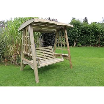 Apex Luxury Wooden Garden Swing Seat: Amazon.co.uk: Garden & Outdoors