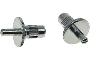 Kaish, set di 2 perni per ponte chitarra in stile Nashville Tune-o-matic con ancoraggi per Gibson Nickel/Cromo/Nero/Oro, Chrome