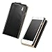Produktbild Quality Iphone 6 Ultra-Soft Genuine Black Leather Flip Case Cover with Two Card Slot for Apple Iphone 6 by G4GADGET®