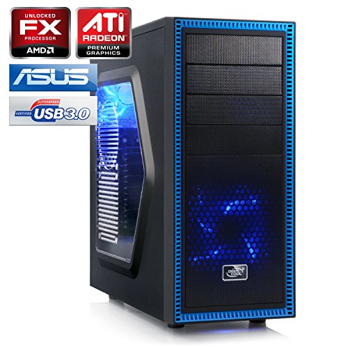 CSL Modding-Kit A20277 – FX-4300 – AMD FX-4300 4x 3800 MHz, 4 GB DDR3, ASUS Mainboard, Radeon HD 3000, 7.1 Sound, GigLAN, USB 3.1 - 2