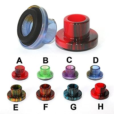 Vaportown Embout « Drip Tip » pour l'atomiseur Cleito 120 - Aspire - Résine époxy - Joint en caoutchouc - Vaportown H - Red/Black