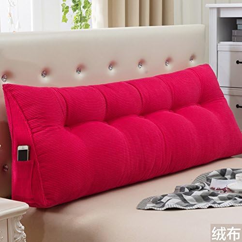Two-person bedside triangular cushion pillow tatami pillow waist cushion back of the sofa soft bag bed to protect waist-I 23x50x180cm(9x20x71inch)