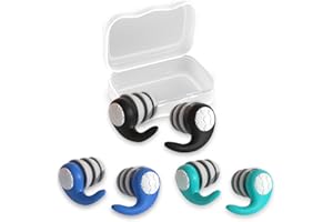 CHUANKETIE Swimming Ear Plugs Adults 3 Pair Silicone Waterproof Earplugs Reusable Noise Cancelling Ear Plugs Ear Protection Perfect for Surfing Diving, Pool, Showering
