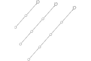 ‎WINNICACA WINNICACA S925 Sterling Silber Kettenverlängerung Halskette Extender Armband Extender Ketten für Schmuckherstellung, Kettenverlängerung 3-Piece-Set
