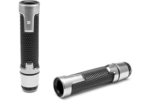 ‎ALCHEMY PARTS Motorrad Griffe & Stange Enden Für 22mm Stangen - Silber - Eloxiertes Aluminium