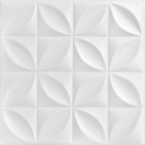 A la Maison Ceilings 819 Perceptions - Styrofoam Ceiling Tile (Package of 8 Tiles), Plain White