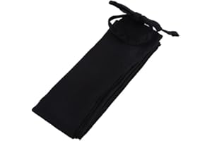 BSGP Angelruten-Hülle, tragbar, aus Baumwollstoff, Rutenschutzhülle, Aufbewahrungstasche für Angelzubehör, Schwarz