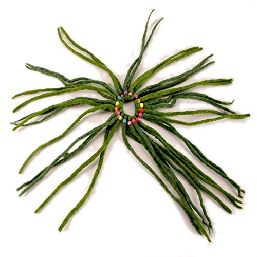 Preisvergleich Produktbild Vishes - Alternative Bekleidung – Langes Filz Haargummi XXL (20 cm, grün)