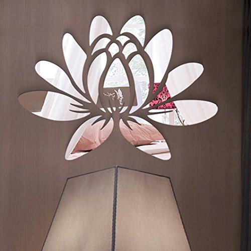 Moonuy-3D-DIY-Dcoration-de-Chambre-Sticker-Mural-Acrylique-Stickers-Dcoration-Autocollant-Mural-Amovible-Lotus-Acrylic-Moderne-Conception-Future-Surface-Murale-Vignette-Salon-Chambre-a-Coucher