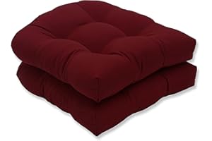 Xpnit 2pcs Seat Chair Cushions Pad 48 * 48cm,Soft Cotton Garden Chair Seat Pads Cushion,Indoor Outdoor Chair Pads for Patio Home Wicker (Red)