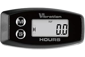 Yooreal Compteur horaire de vibration sans fil, arrêt de l'utilisateur étanche pour gaz/diesel/générateur de moteur électrique compresseur moto souffleuse à neige remorque nettoyeur haute pression