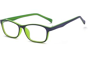 Outray Blue Light Blocking Glasses,Cut UV400 Transparent Lens,Computer Reading Glasses,Anti Eyestrain/Anti Scratch/Anti Smudgy,Sleep Better for Boys Girls Green