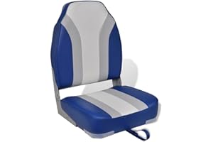vidaXL Foldable Boat Chair with High Backrest - Adjustable, Comfortable, Durable, and Easy-to-Clean Seat for Boating, Fishing, Sunbathing