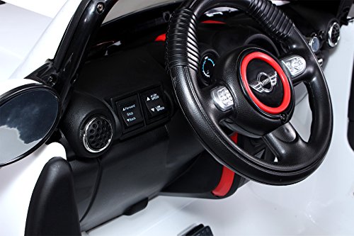 NEU Kinder Elektroauto Lizenzierter Original BMW Mini Beachcomber Lizenziert 2 x 45 Watt Motor Elektro Kinderauto Kinderfahrzeug (weiß)