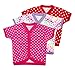 Baby Grow Half Sleeve Front Open Vest-Jhabla-Set Of 3 Baby Girl Multi Color (0-3 months) RS.329.00