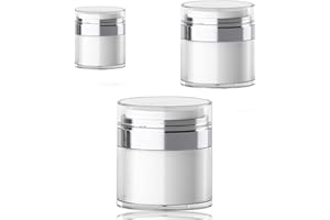 Pacienjo Contenants Cosmétiques ViPots Cosmétiques Pot Crème 15/30/50ml avec Couvercle Pot Pompe Creme Pot ViCosmetique pour Crème Hydratante Épaisse, Soin La Peau