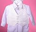 Dressy Daisy Baby Boys' 5 Pcs Baptism Christening Outfit Suit Vast Cap White Infant Size 18-24 Months White