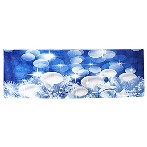 Preisvergleich Produktbild AMUSTER Weihnachten Badezimmer rutschfeste Badematte Wasseranziehende Badteppich Weihnachtsmatten Boden Tür Bad Matte Innen Badewanne Teppich Tür Matten Decor (60cm*180cm, C)