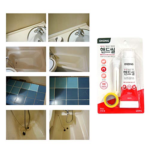 OKONG Bathroom Wall Floor Tile Gap Refill Agent Tiles Grout Whitner Sealer Repair Kit Glue Reform Coating Mold Cleaner Silicone Repair Filler Korea (Transparent)