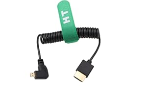 HangTon Micro HDMI 4K 60Hz 8K Kabel HDMI kątowy do Sony A6400 A7R Canon R5 R6 GH4 S5 Z50 Aparat ATOMOS Ninja V monitor Portkeys Typ A D HDMI 2.1
