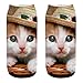Produktbild QUINTRA Socken 3D nette bunte Karikatur-rutschfeste Socken-Neuheit-verrückte lustige Katzen-Knöchel-kurze Socken