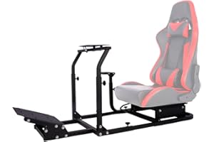 Anman Racing Simulator Frame Adjustable Steering Wheel Stand Alloy Steel Racing Frame Fit For Logitech G25 G27 G29 G920 Steering, Racing Wheel Gaming Stand Not Include Wheel,Pedals,Handbrake and Seat