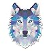 Produktbild 2 x 20cm/200mm Abstrakte Husky Wolf Fenster kleben Aufkleber Auto Van Wohnmobil Glas #6214