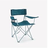 Decathlon Quechua Katlanabilir Kamp Sandalyesi, Petrol Mavisi, 50x50 cm, 77,5 cm Y&uuml;kseklik