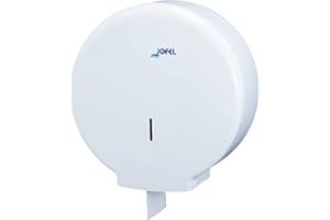 Jofel - Grand distributeur industriel de rouleaux de papier toilette, distributeur de rouleaux de papier jusqu'à 400m, diamètre max. 260mm, mandrin de 45mm, idéal toilettes publiques, Azur AE55000