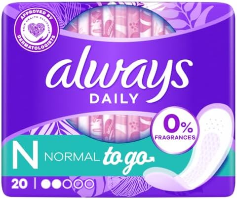 Always Daily Fresh - Proteggi slip normali 20 unità, 0% di profumo e colorante, per non sentire nient'altro che freschezza e protezione
