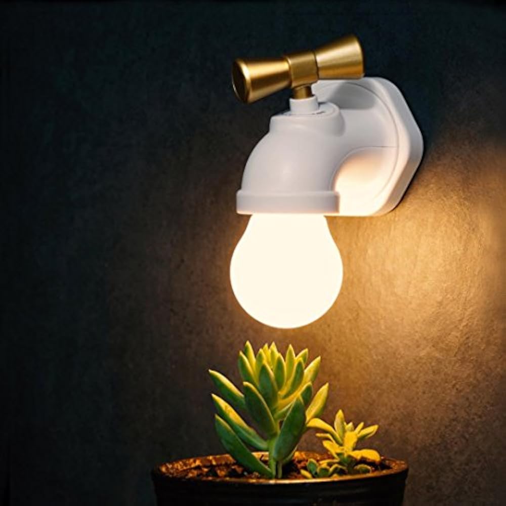 sunnymi Wasserhahn Typ Voice Control LED Nacht Lampe/USB Wiederaufladbare Tap Night Light/Tragbares Licht Einfach Zu Installieren (weiß)
