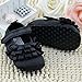 DEHNAG Toddler Baby Girls Soft Sole Princess First Walkers Crib Sandals Shoes Black 9-12 Month