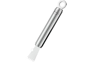 RÖSLE Zesteur - Ustensile de Cuisine en Inox 18/10 - Pour Effiler la Peau des Agrumes en Forme de Ruban - Décorez ou Ajoutez du Goût - Passe au Lave-Vaisselle, 15,5 cm, Argenté