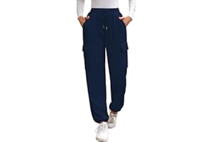 EDOTON Pantaloni Tuta Donna Invernale Sportivi Larghi Felpati Comodo Pantalone da Jogging con Tasche
