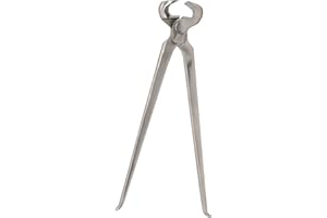 AMKA Pinza per zoccoli con molla da 14 pollici, in acciaio inox, con scanalatura di bloccaggio