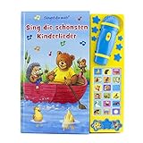 Karaokebuch - Die schönsten Kinderlieder - Liederbuch mit 18 Melodien, 2 Geräuschen - Soundbuch mit Stopptaste - Pappbilderbuch