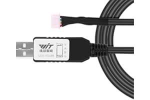 WitMotion Cable convertidor USB a RS485 Modbus RTU UART con chip CH340, terminado por conector hembra de 4 vías, adaptador en serie (1 m / 3,28 pies, negro), Windows 10,8,7, Linux MAC OS