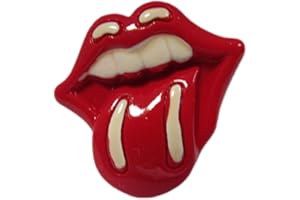 Retro Rouge Rolling Stones lèvres Rouges & Langue Logo 3D de Collection pin Badge Posté de Londres par Fat-CATZ