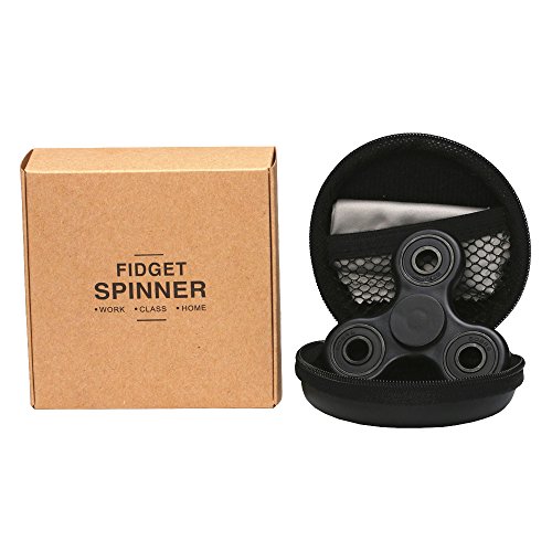 Cosy Zone Tri Fidget Hand Finger Spinner EDC ADHD Focus Toy Ultra Durable High Speed Si3N4 Hybrid Ceramic Bearing 1-3 Mins Spins Non-3D Printed - Finger Toy, Great Gift (Black) Cosy Zone Tri Fidget Hand Finger Spinner EDC ADHD Focus Toy Ultra Durable High Speed Si3N4 Hybrid Ceramic Bearing 1-3 Mins Spins Non-3D Printed - Finger Toy, Great Gift (Black)