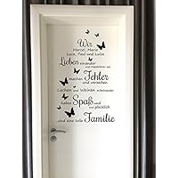 Wandtattoo-Wandaufkleber Sprüche - ***WIR sind eine tolle FAMILIE + Wunschnamen*** - (Größen.- und Farbauswahl)